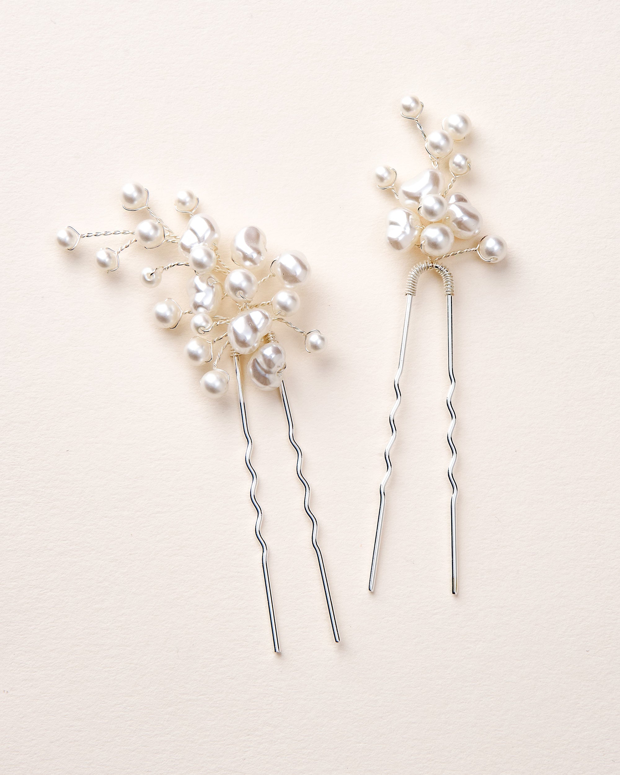 Miranda Hair Pins | Organic Pearl Bridal Hair Pins | Dareth Colburn