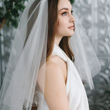 2-Layer Cut Edge Wedding Veil