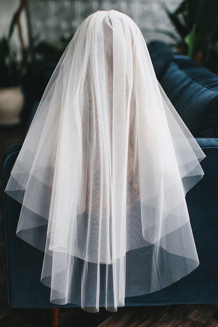 2-Layer Cut Edge Wedding Veil
