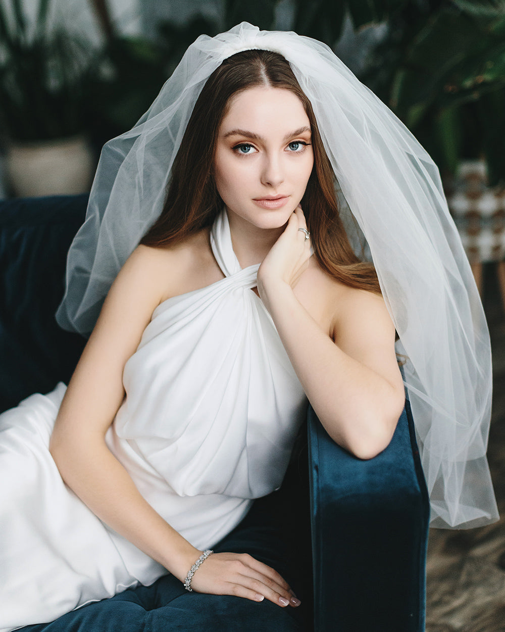 layered veil dress The Aya Double-Layered Veil