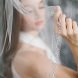 Floral Vine & Leaf Edge Veil