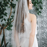 Floral Vine & Leaf Edge Veil