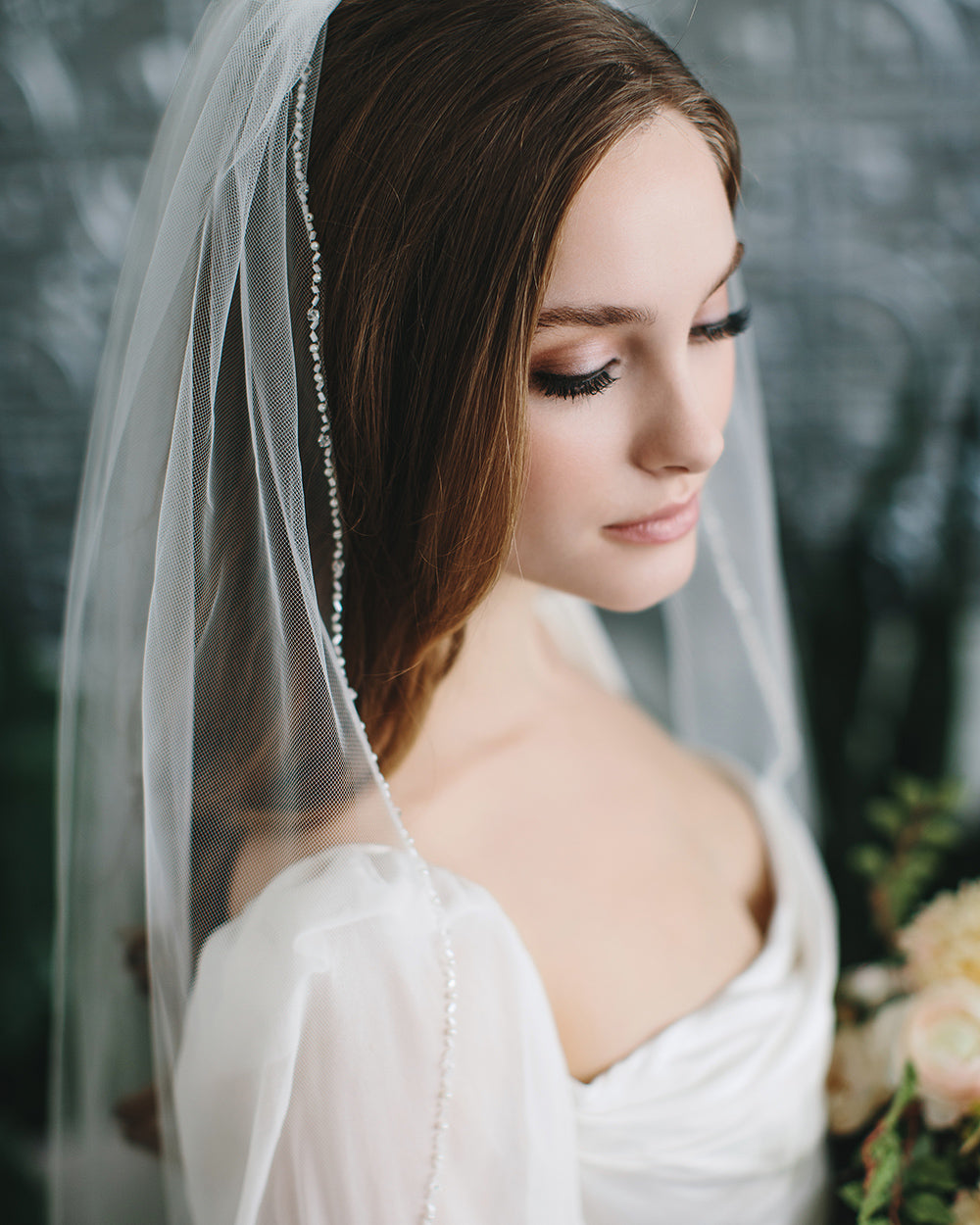 Bridal Veil with Beading 