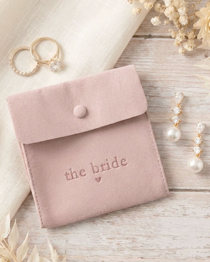 Bride jewelry gift pouch