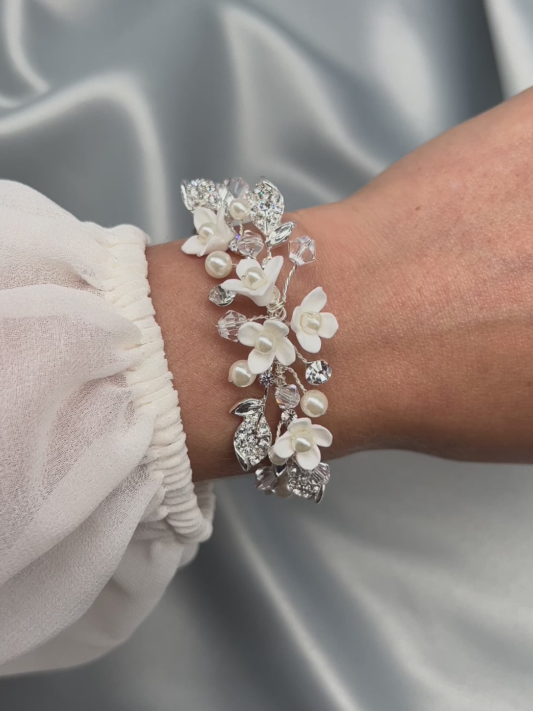 Pearl and Rhinestone Bracelet
