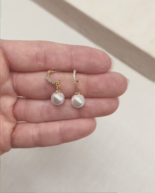 Pearl Hoop Earrings