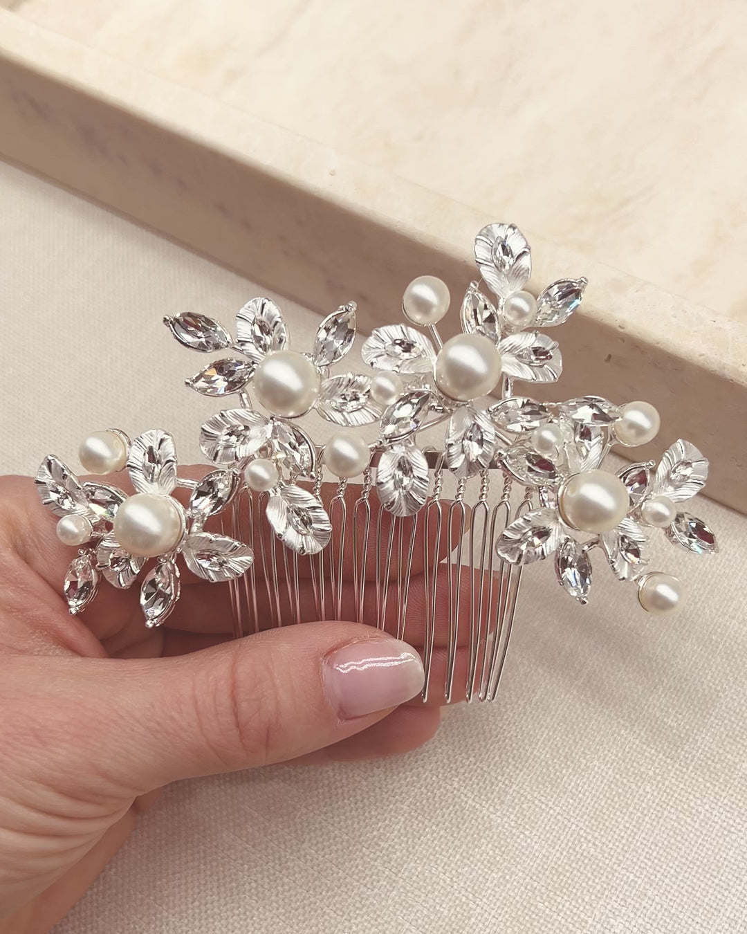 Pearl Bridal Comb Hair Accessory