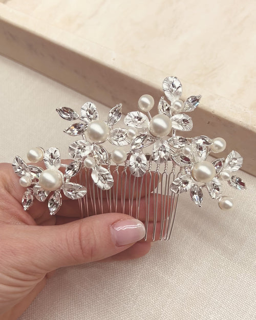 Pearl Bridal Comb Hair Accessory