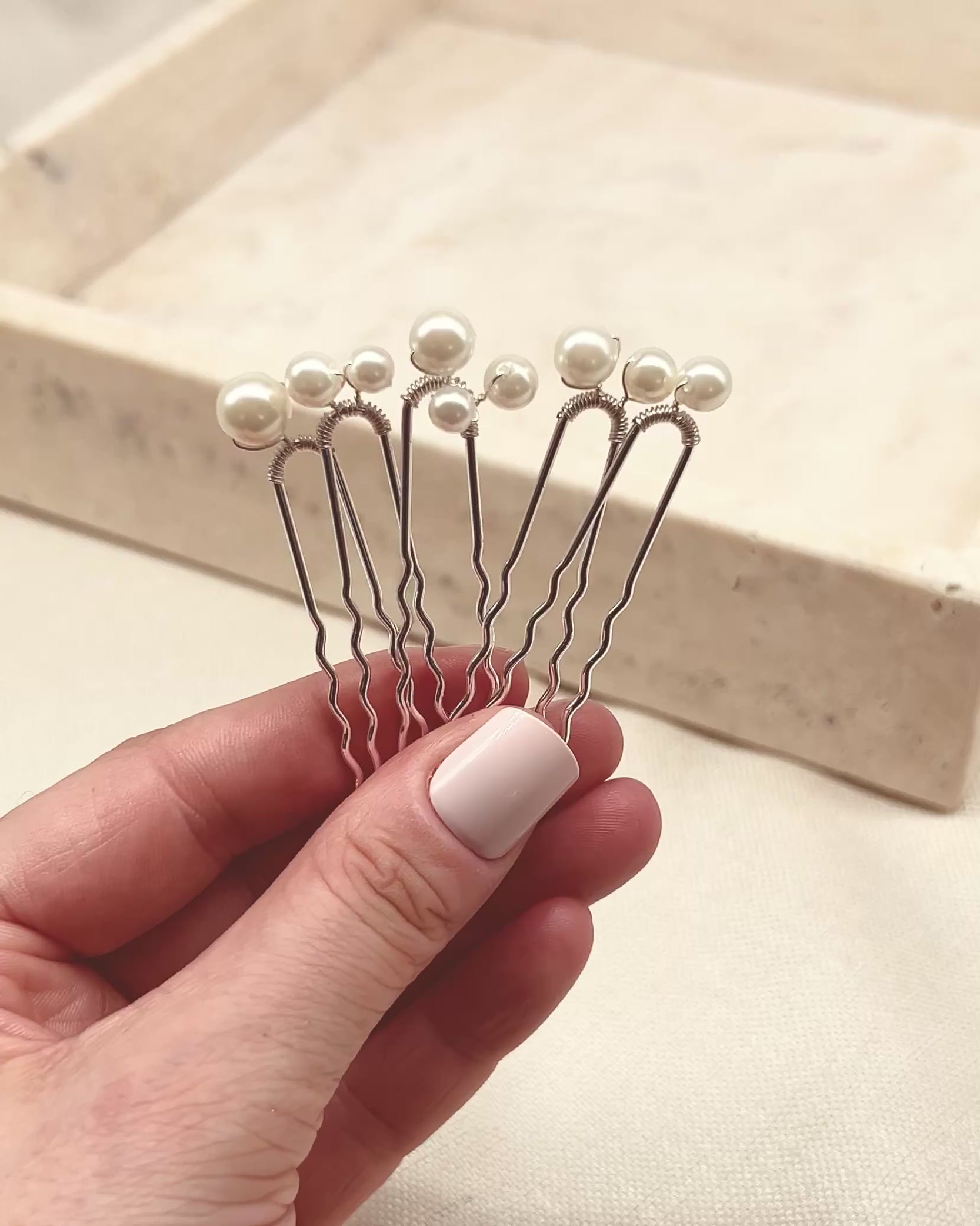 Scattered Pearl Hair Pins | Wedding Hair Accessories | Dareth Colburn