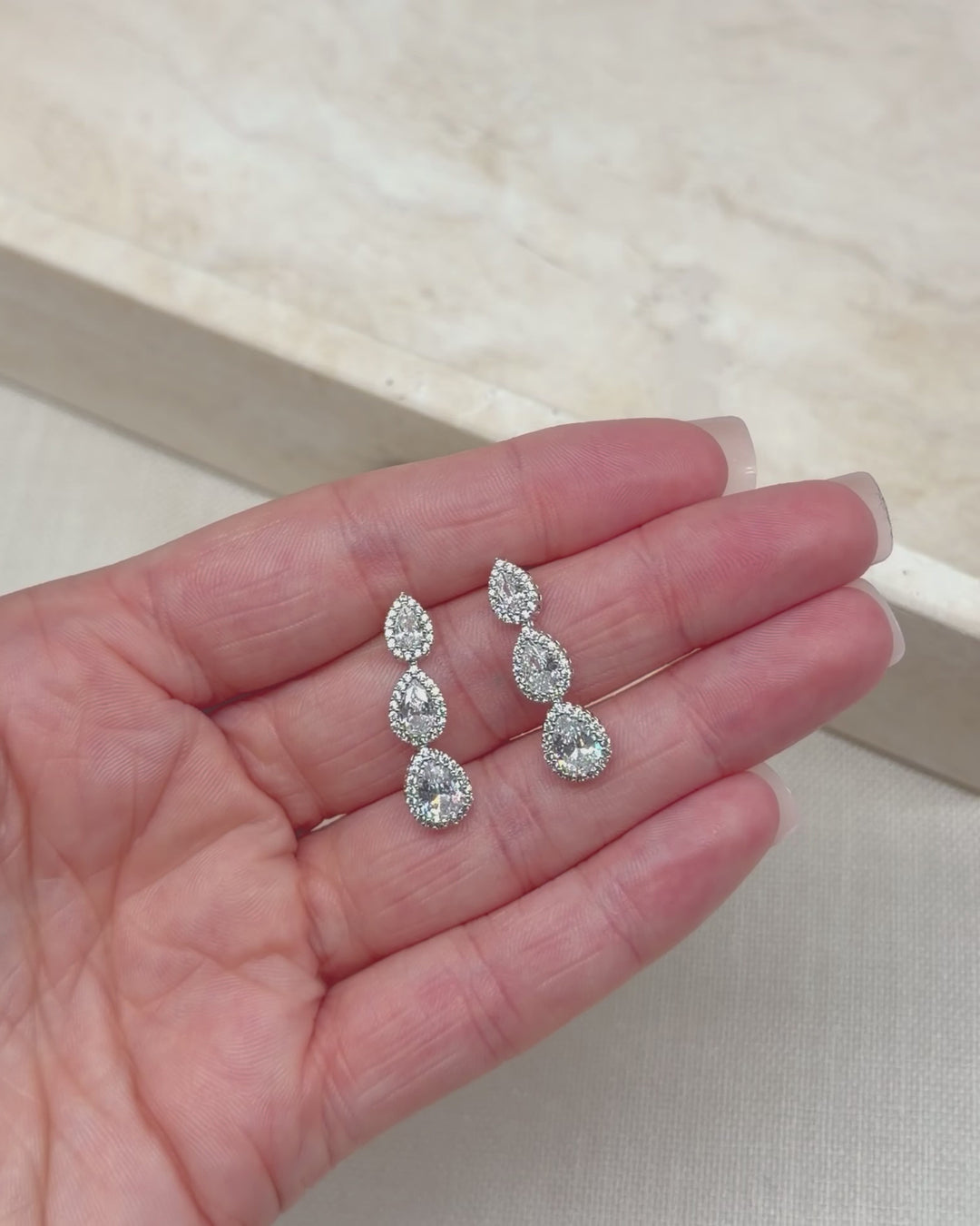 CZ Dangle Earrings