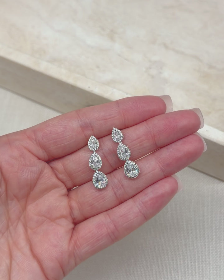 CZ Dangle Earrings
