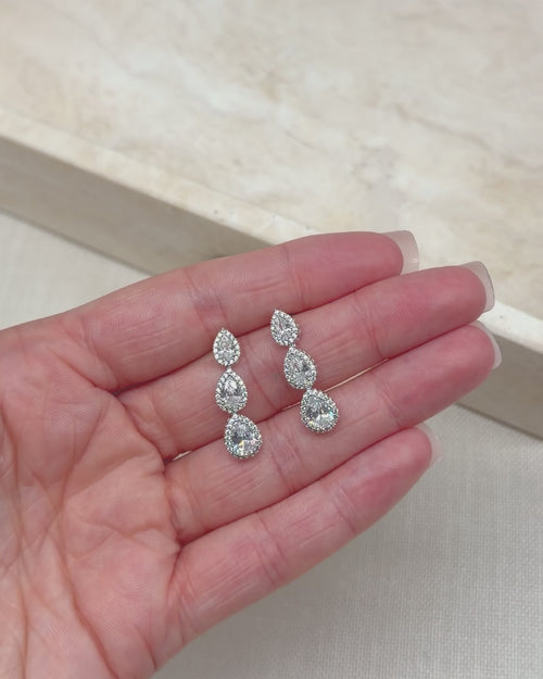 CZ Dangle Earrings