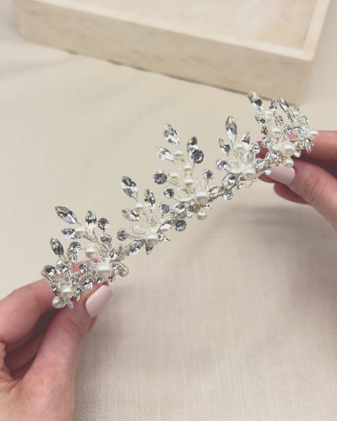Wedding Tiara with Pearls