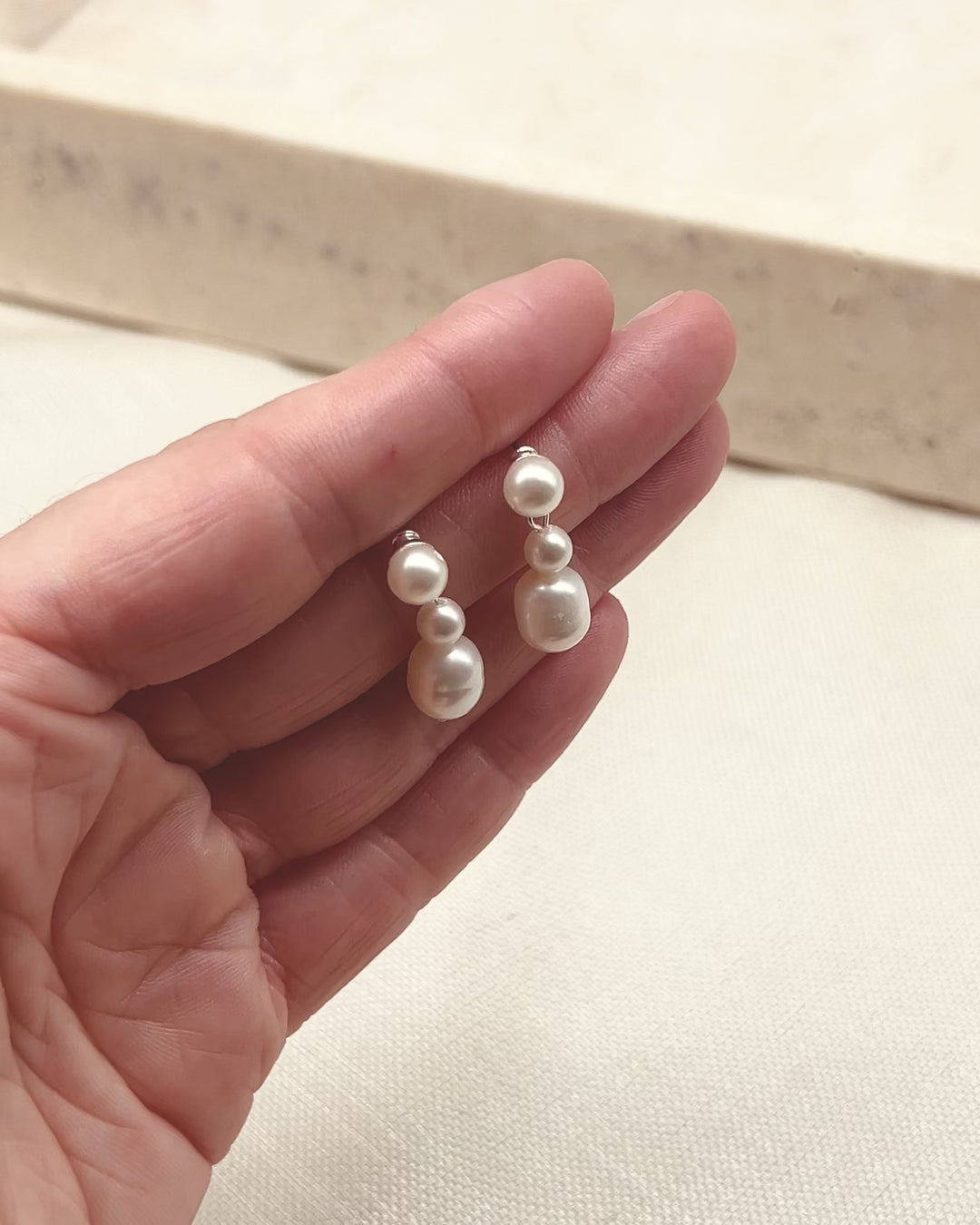 Petite Pearl Drop Earrings