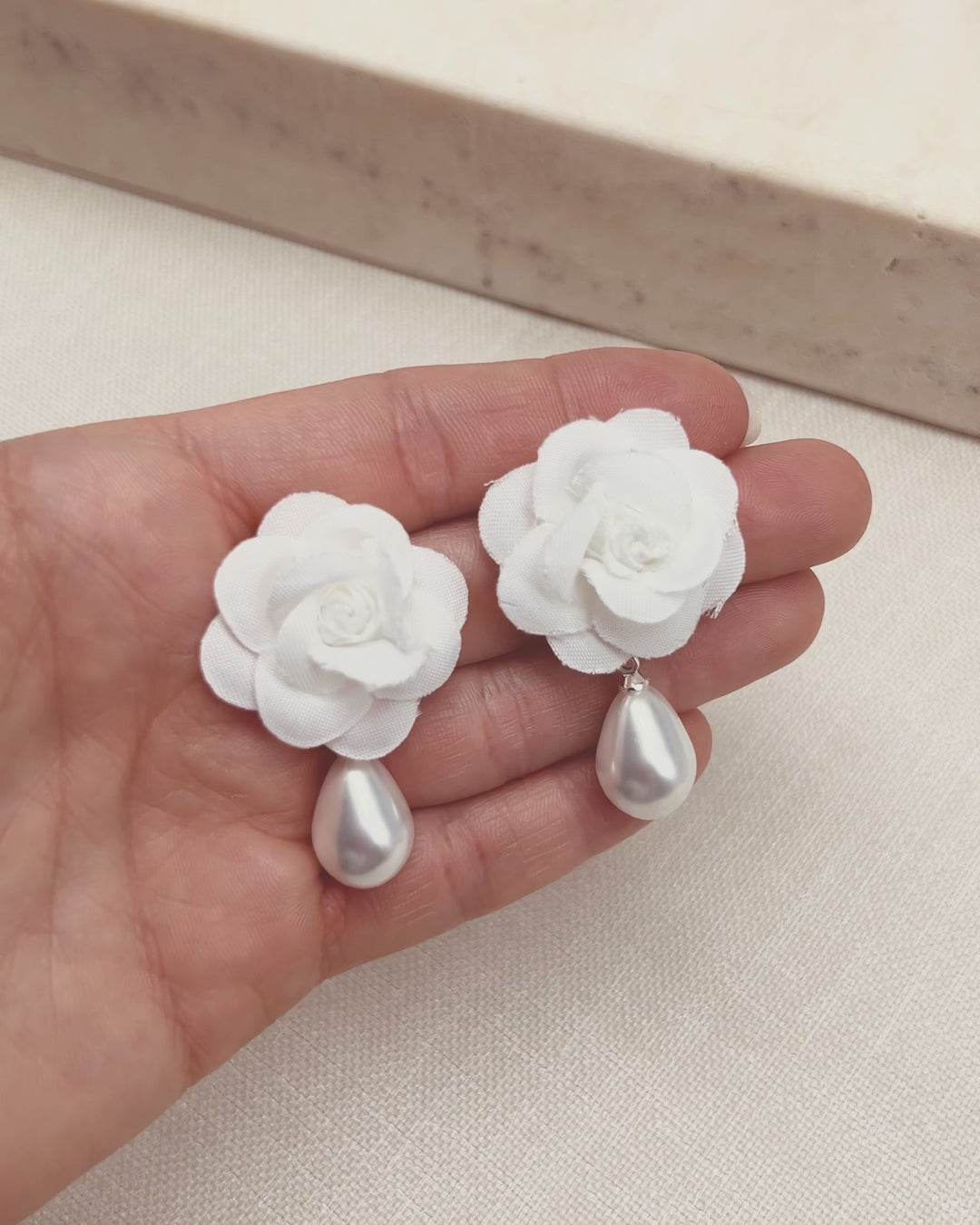 Pearl & Flower Earrings