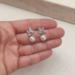 Wedding Pearl Dangle Earrings
