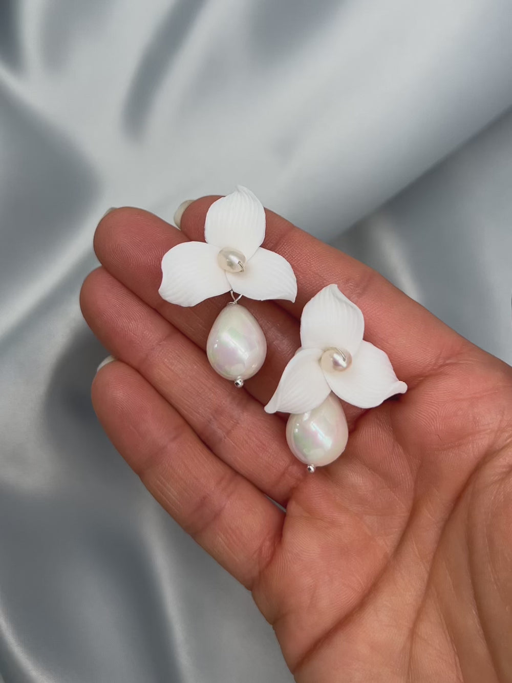 Pearl Flower Earrings