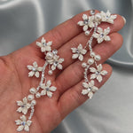 Pearl Flower Dangle Earrings
