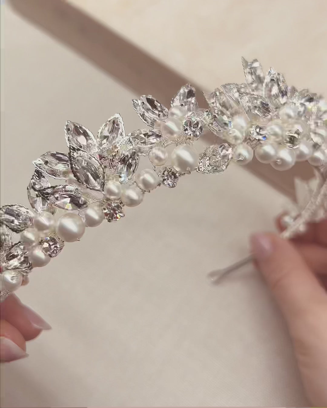 Zinnia Pearl Tiara