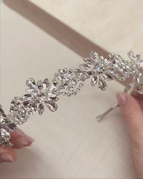 Wedding Headband with Rhinestones