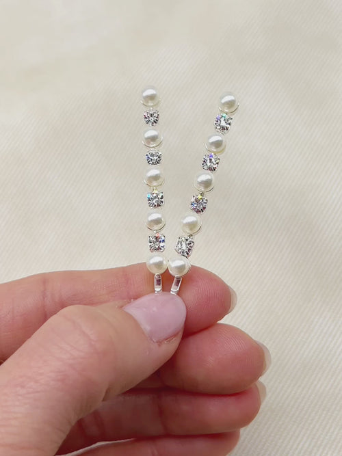 Pearl and Rhinestone Hair Pin