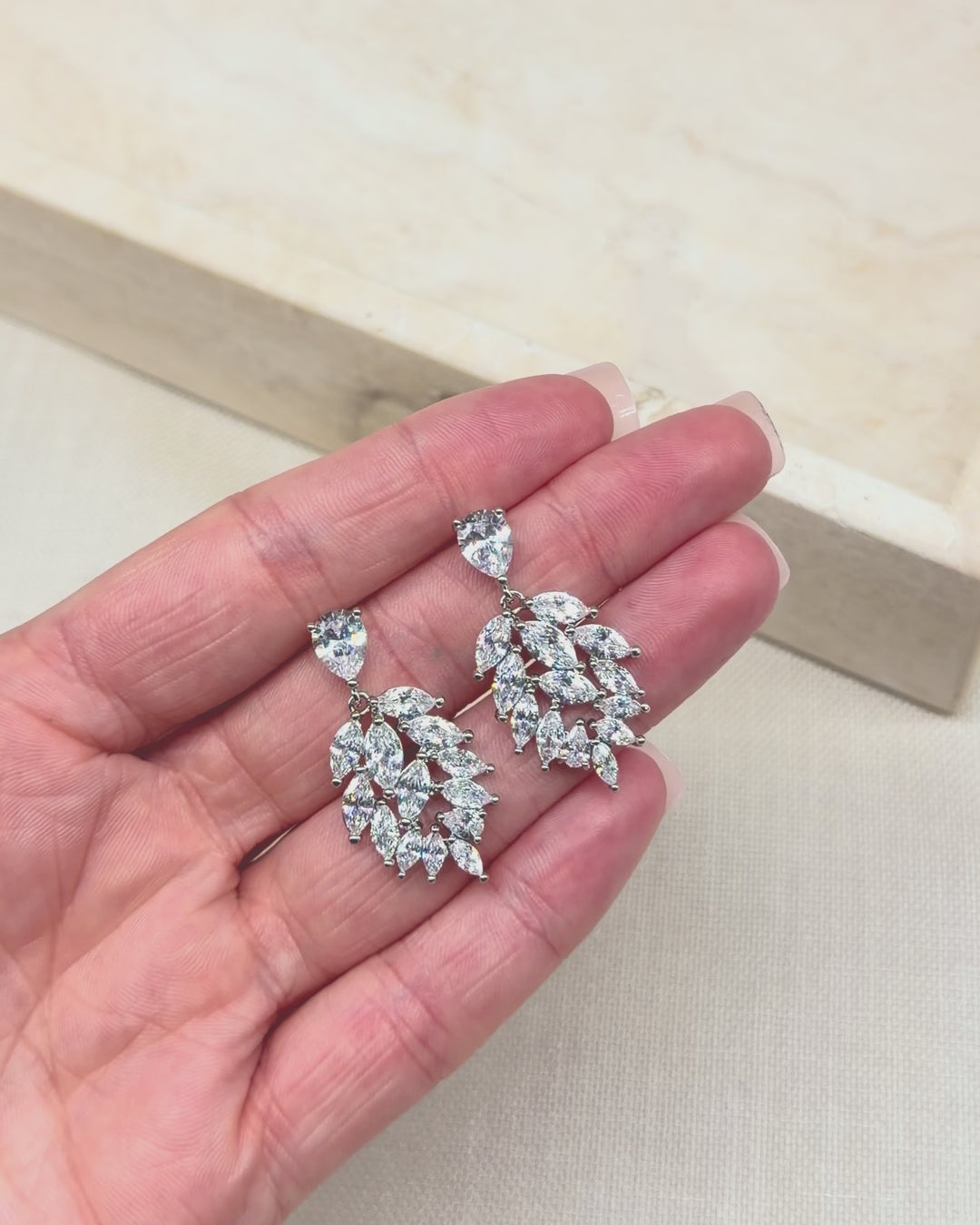 CZ Dangle Earrings Wedding