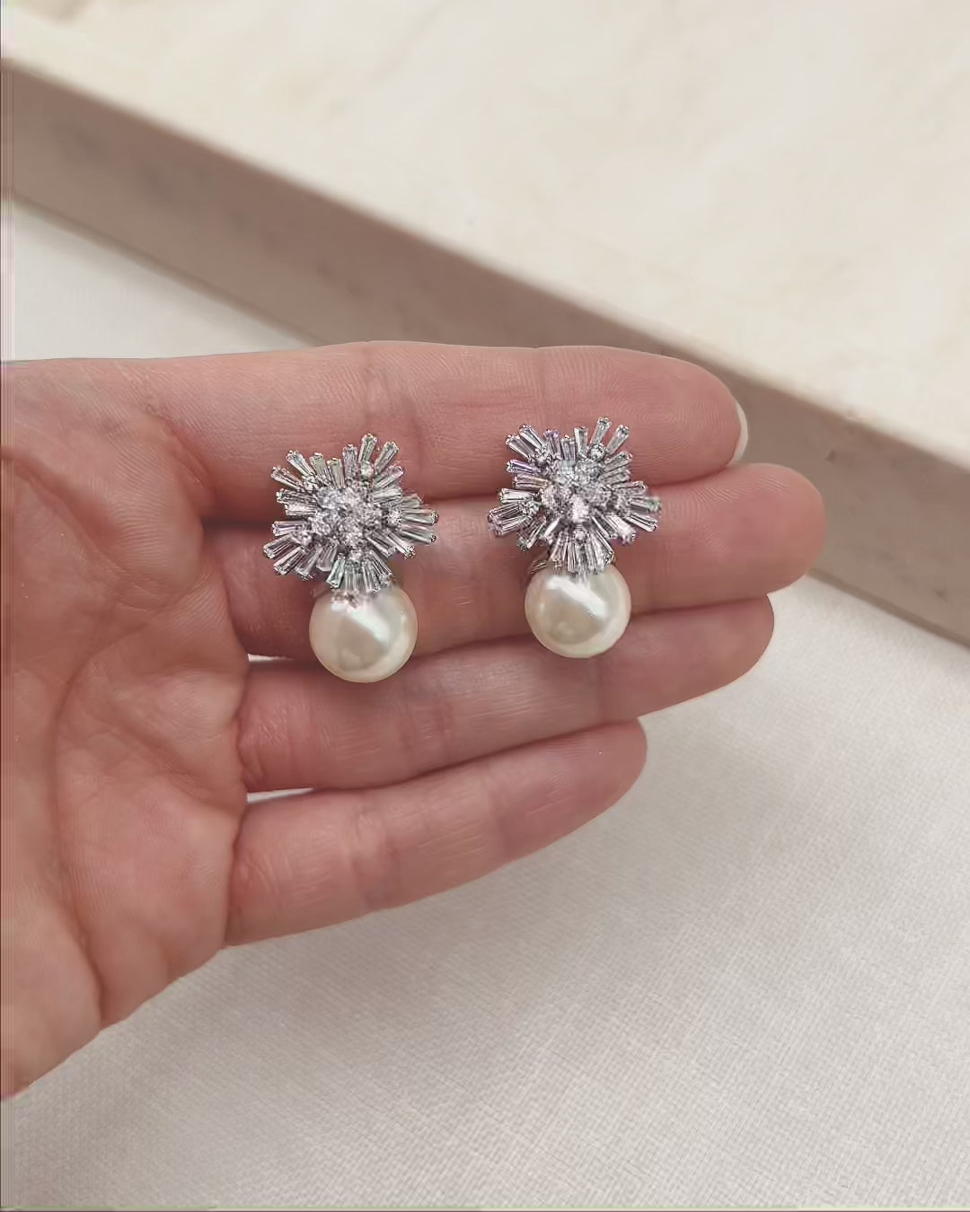 Wedding Earrings with Pearls