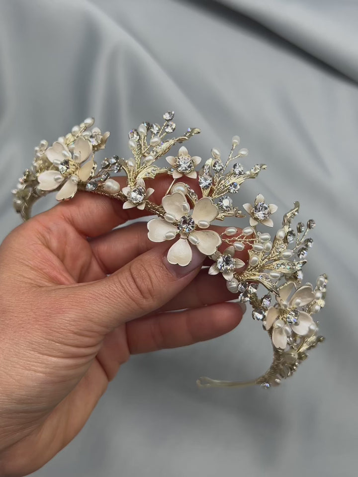 Ava Floral Bridal Tiara