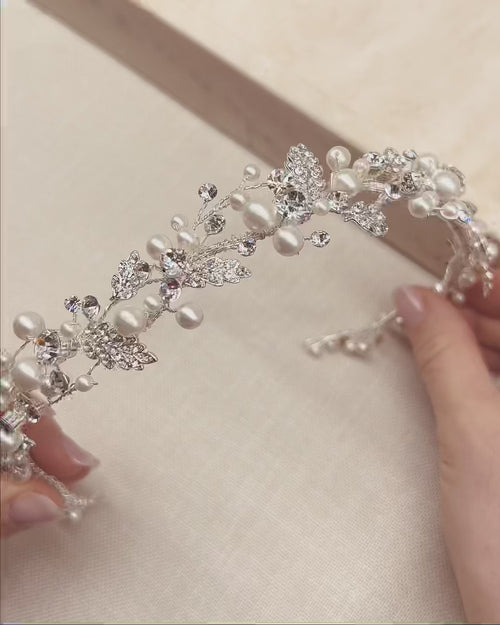 Pearl Floral Wedding headband 