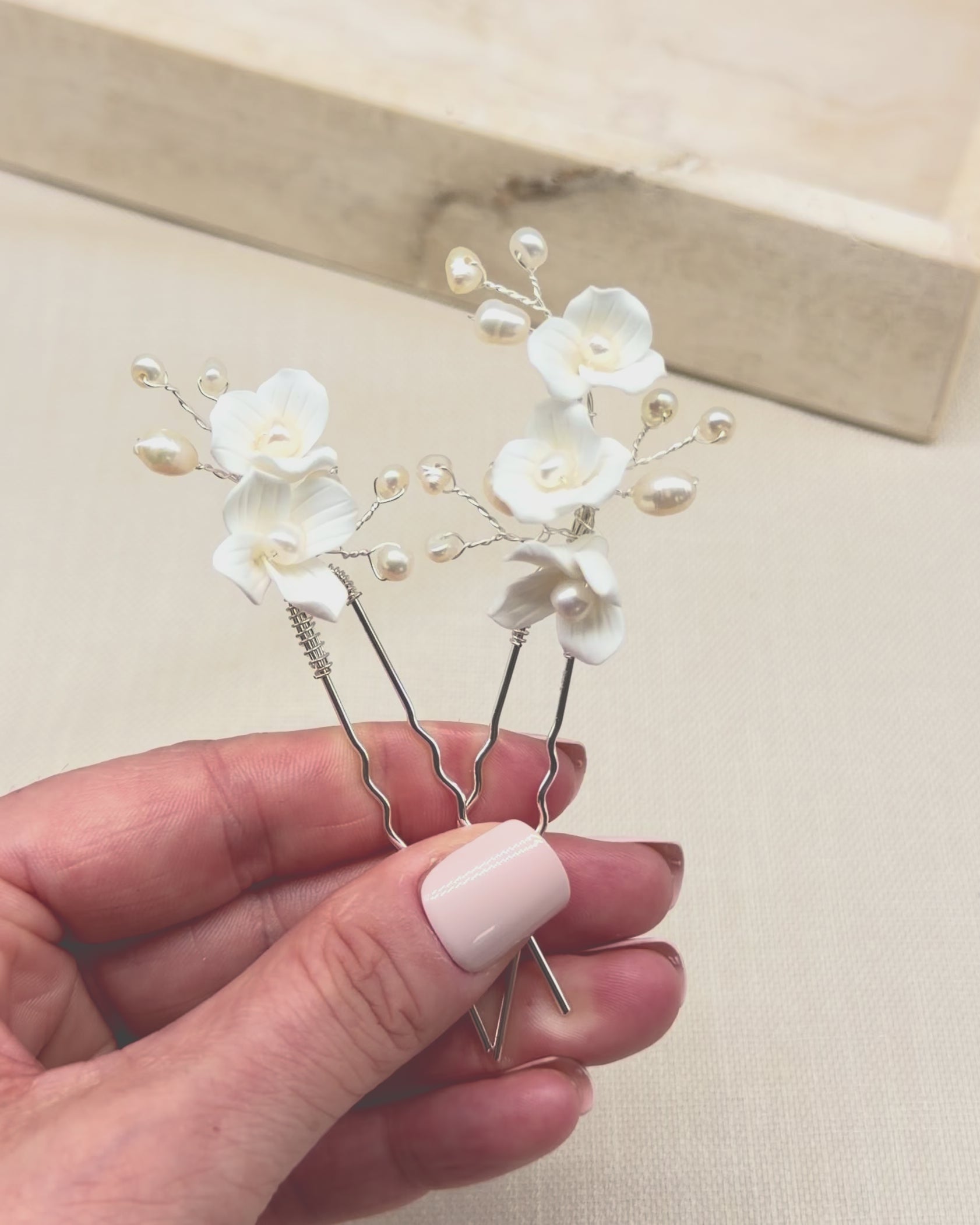 Kara Floral Hair Pins | Shop Wedding Accessories | Dareth Colburn