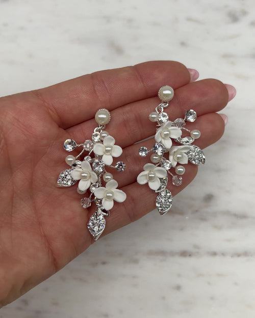 Floral Wedding Earrings