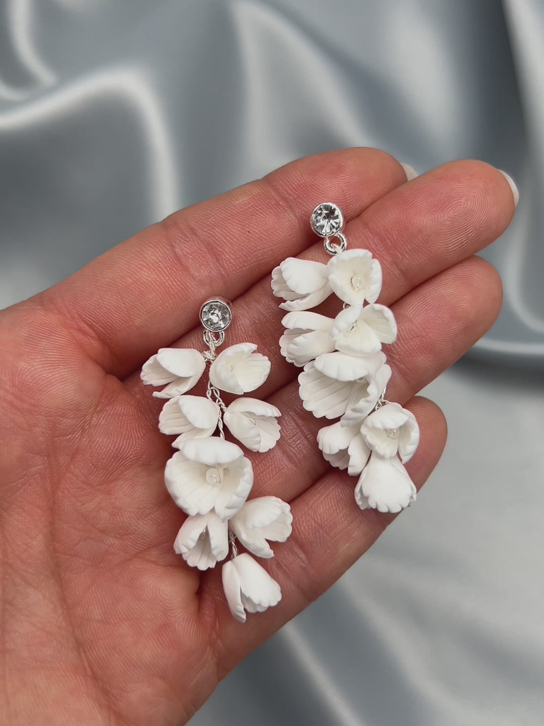 Floral Statement Earrings for Brides