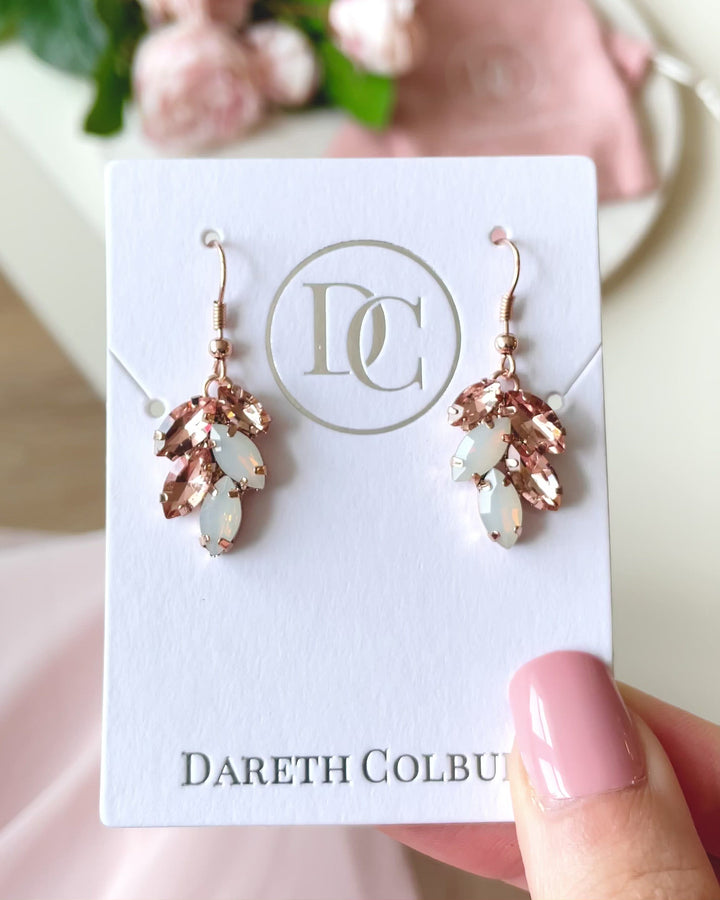 Dani Rose Gold & Opal Earrings