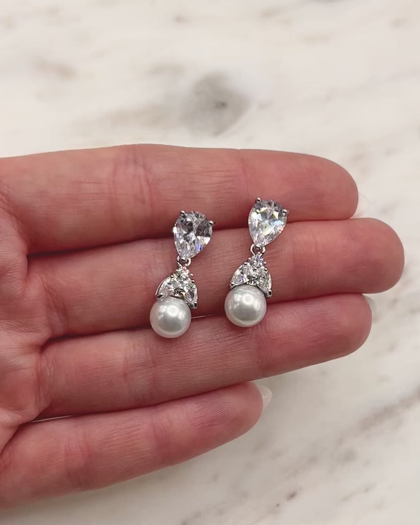 Natalie Pearl Drop Earrings