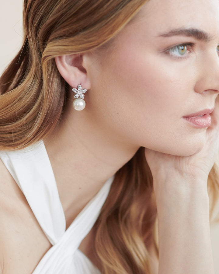 Cecilia Pearl Stud Earrings
