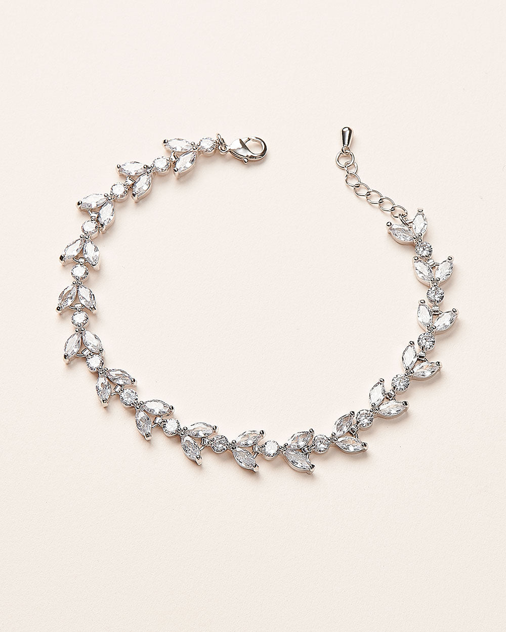 Silver Shine Crystal Bracelets For Bride Fashion - Online Furniture Store -  My Aashis