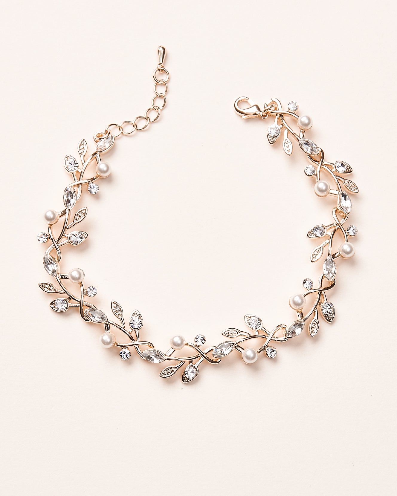 Gold Pearl Wedding Bracelet