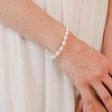 Pearl crystal wedding bracelet 