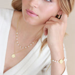 Gold Pearl Necklace and Bracelet