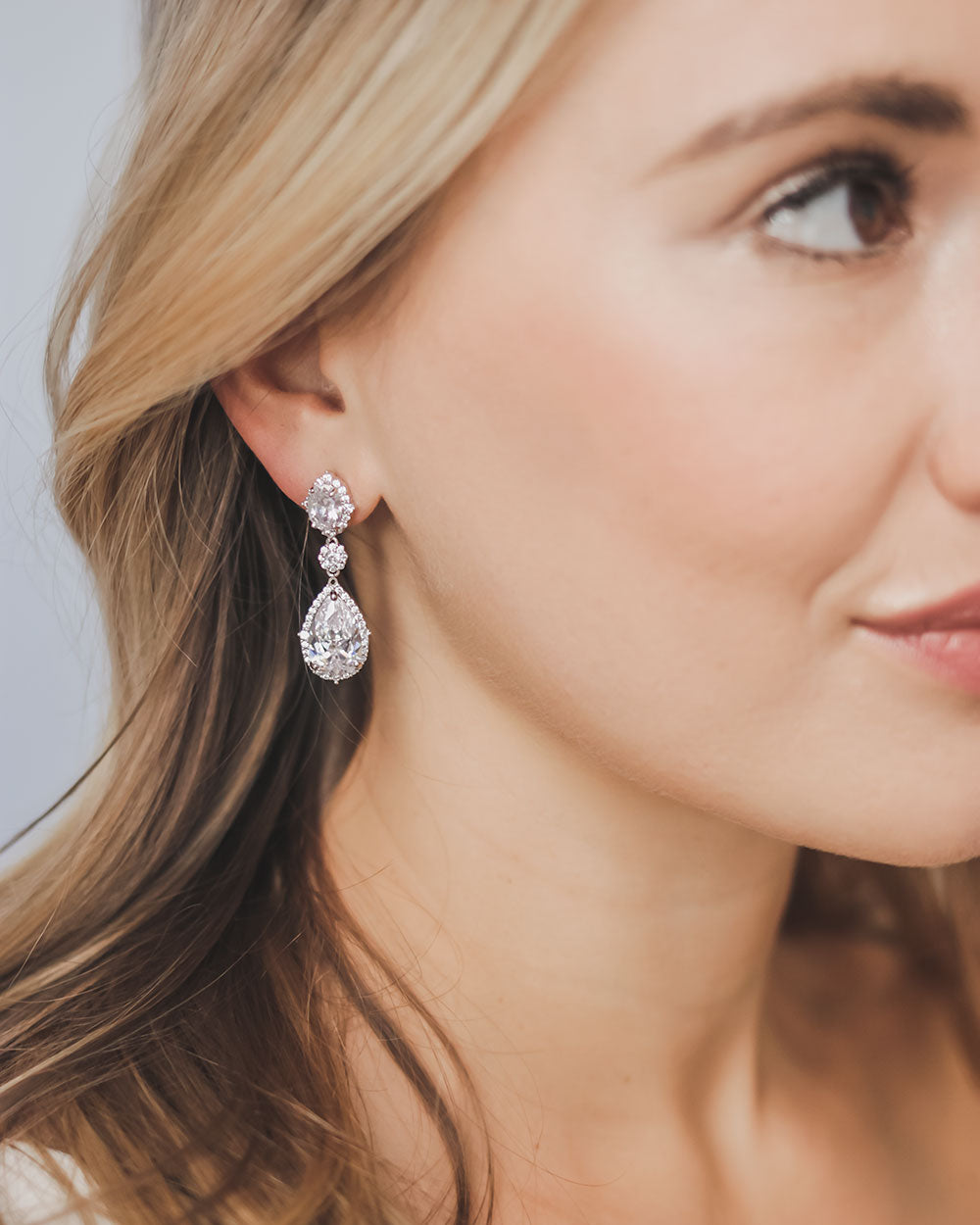 CZ Wedding Earrings