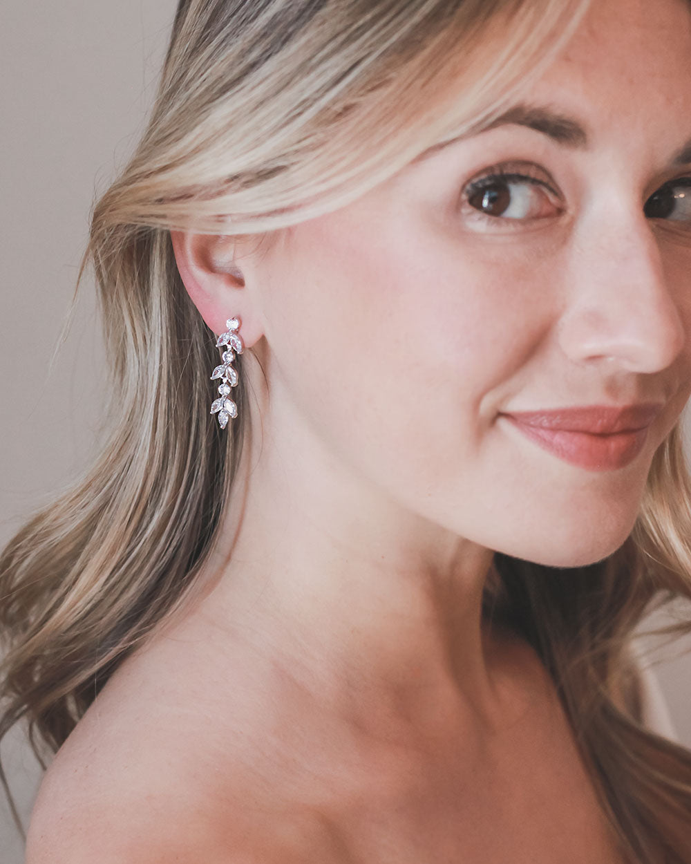 Silver Wedding Earrings