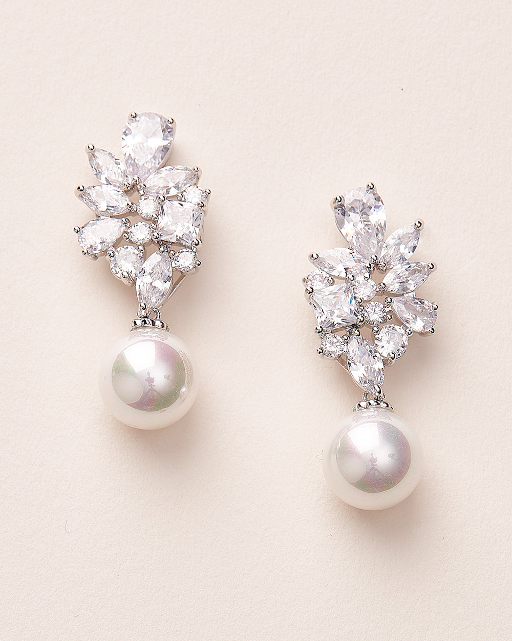 Wedding Pearl Dangle Earrings