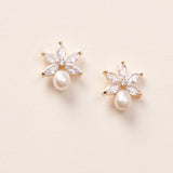Pearl Stud Earring Gold