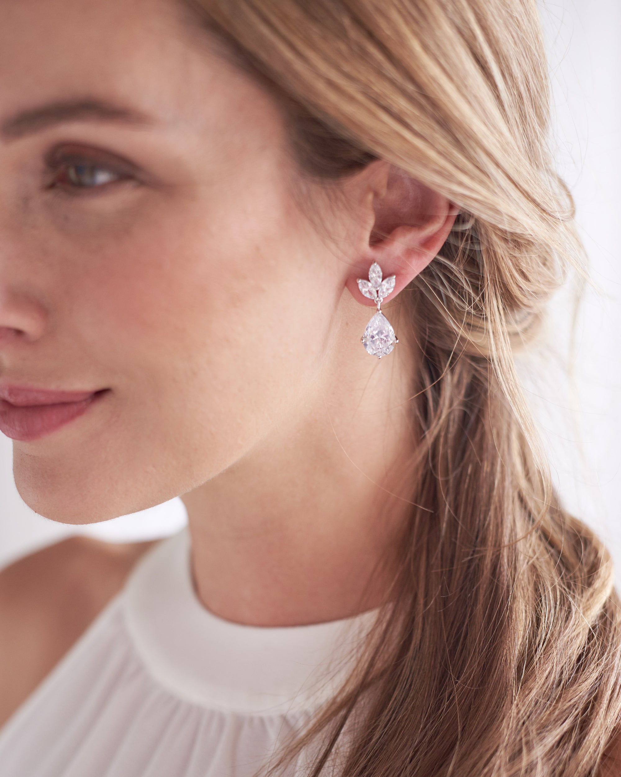 CZ Wedding Earrings