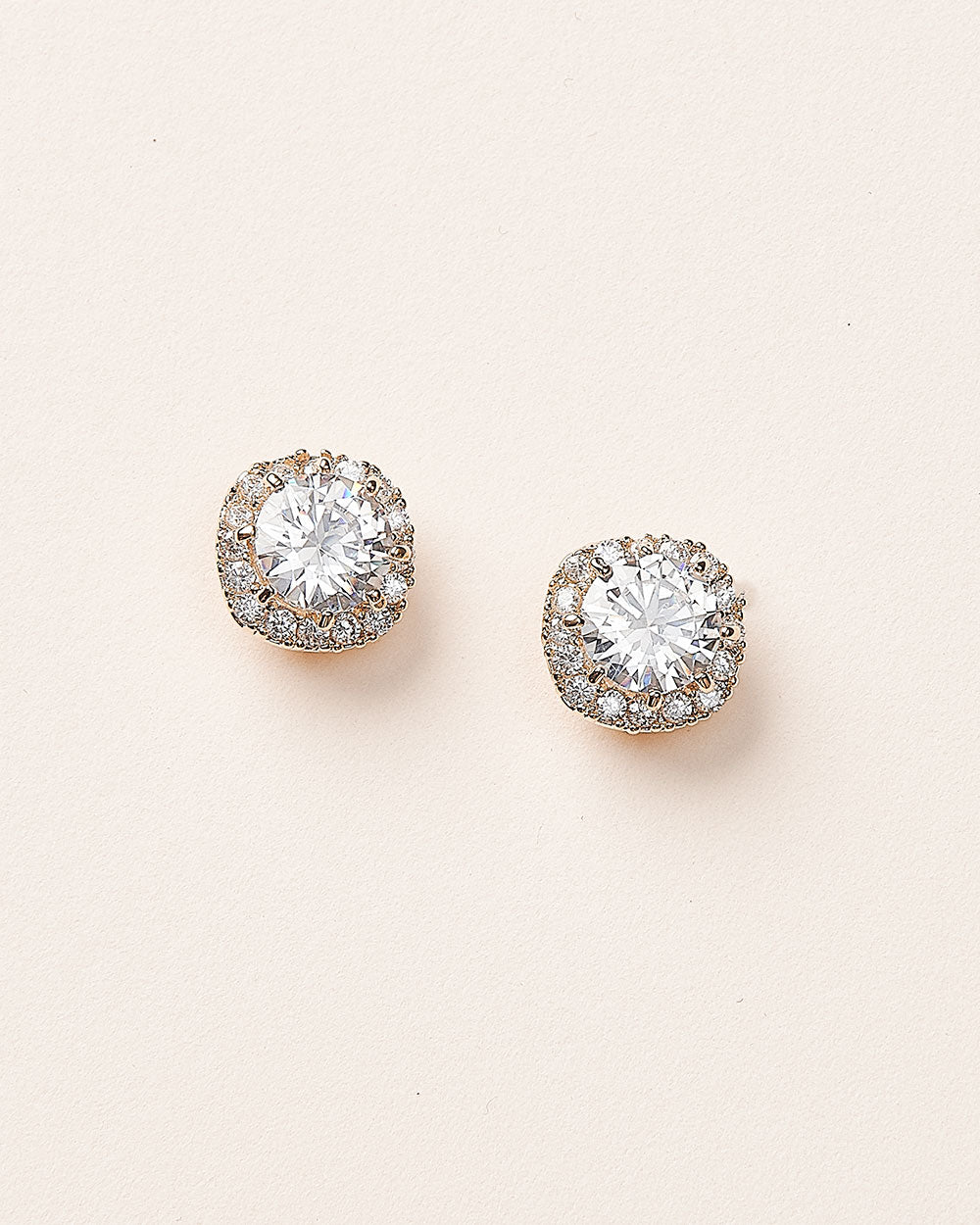 Gold Stud Earrings Bridal 