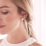 Halo Stud CZ Earrings