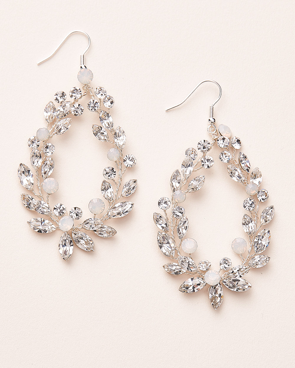 Crystal Hoop Earrings for Bride