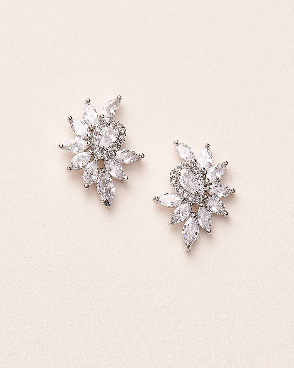 CZ Cluster Flower Studs