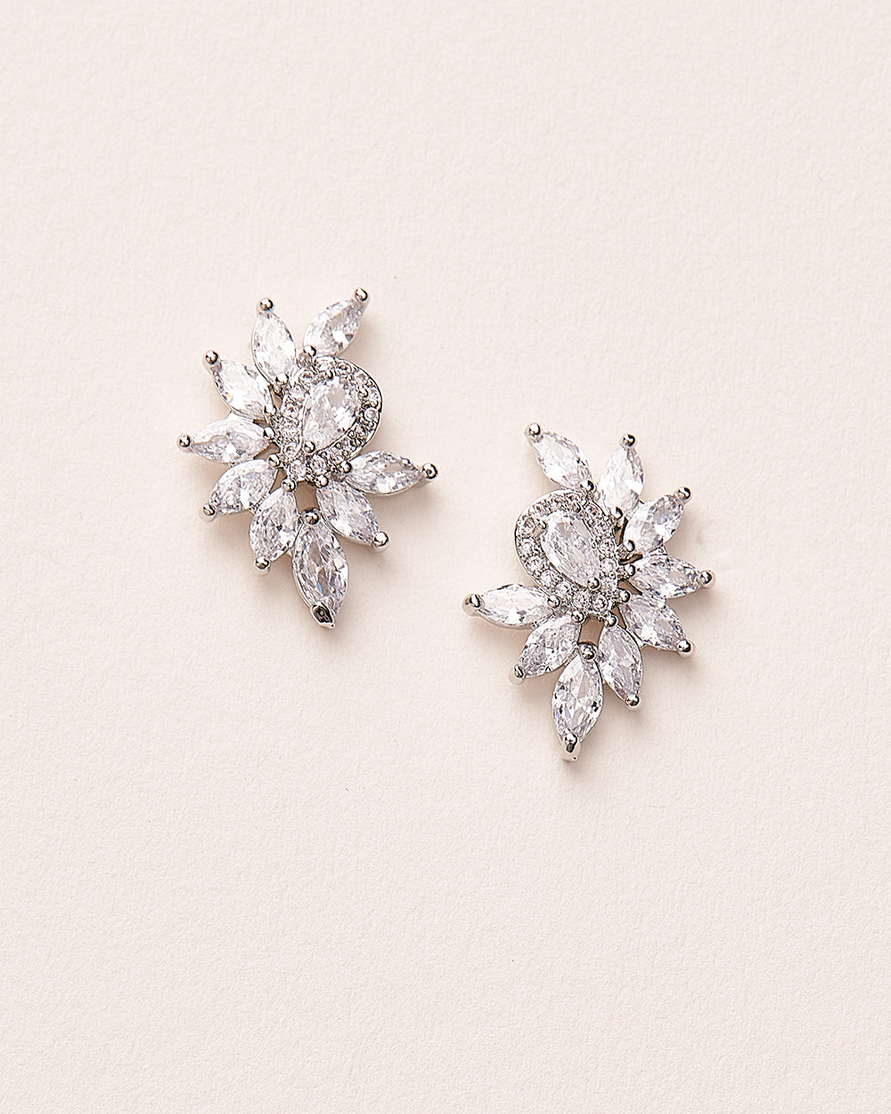CZ Stud Wedding Earrings