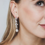 Pearl Dangle Wedding Earrings